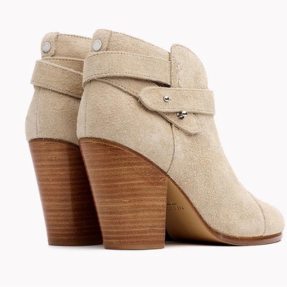 NWOT Rag & Bone Harrow Suede Stacked Heel Bootie Tan Camel Size 8.5 (38.5)